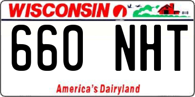 WI license plate 660NHT
