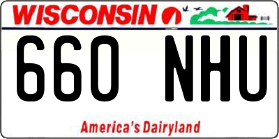 WI license plate 660NHU