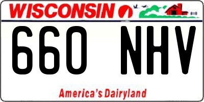 WI license plate 660NHV