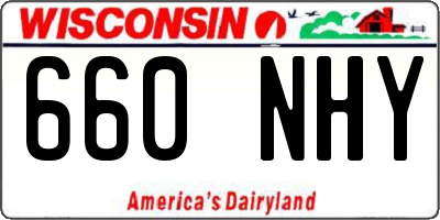 WI license plate 660NHY
