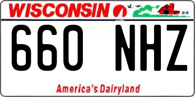 WI license plate 660NHZ
