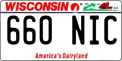 WI license plate 660NIC