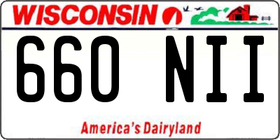 WI license plate 660NII