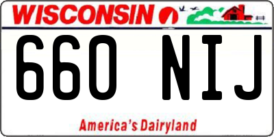 WI license plate 660NIJ