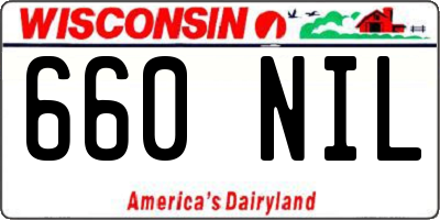 WI license plate 660NIL