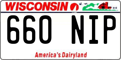 WI license plate 660NIP