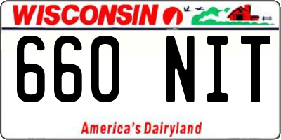 WI license plate 660NIT