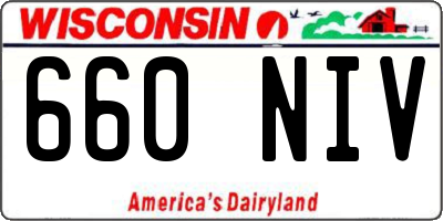 WI license plate 660NIV
