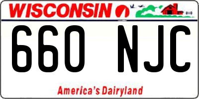 WI license plate 660NJC