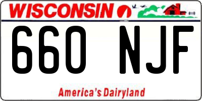 WI license plate 660NJF