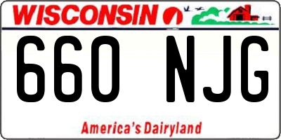 WI license plate 660NJG