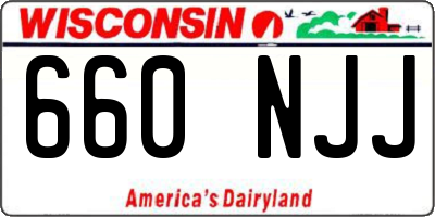 WI license plate 660NJJ