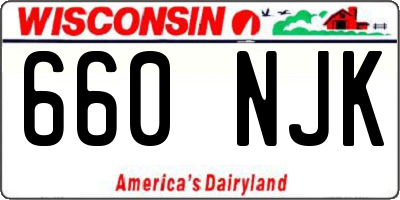 WI license plate 660NJK