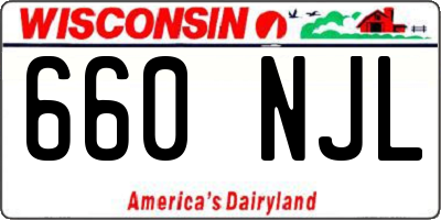 WI license plate 660NJL