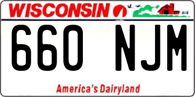 WI license plate 660NJM