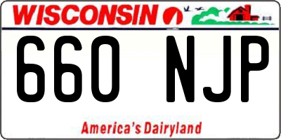WI license plate 660NJP