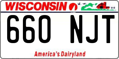 WI license plate 660NJT