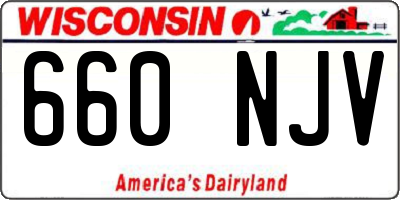 WI license plate 660NJV