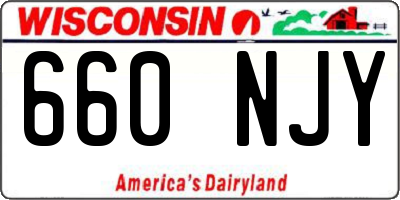 WI license plate 660NJY
