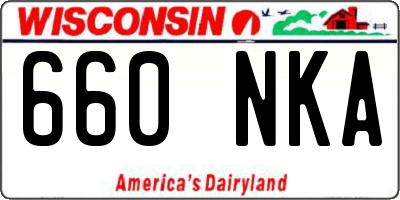 WI license plate 660NKA