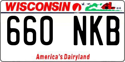 WI license plate 660NKB