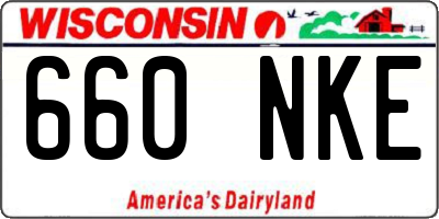 WI license plate 660NKE