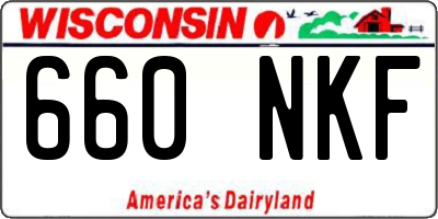 WI license plate 660NKF