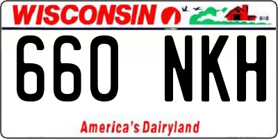 WI license plate 660NKH