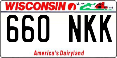 WI license plate 660NKK