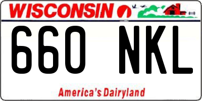 WI license plate 660NKL
