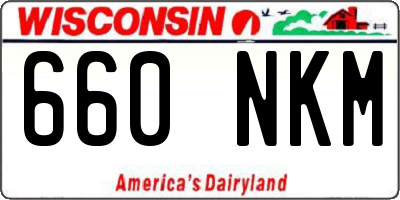 WI license plate 660NKM