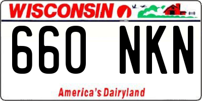 WI license plate 660NKN