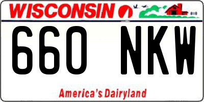 WI license plate 660NKW