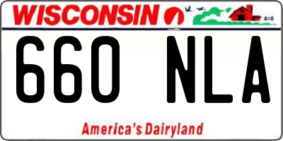 WI license plate 660NLA