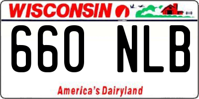 WI license plate 660NLB