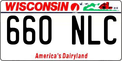 WI license plate 660NLC