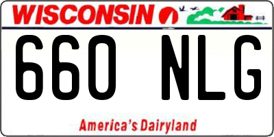 WI license plate 660NLG