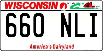 WI license plate 660NLI
