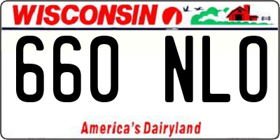 WI license plate 660NLO