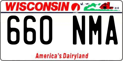 WI license plate 660NMA