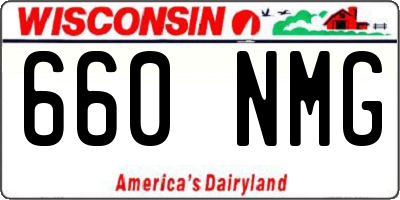 WI license plate 660NMG