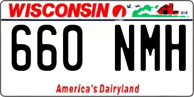 WI license plate 660NMH