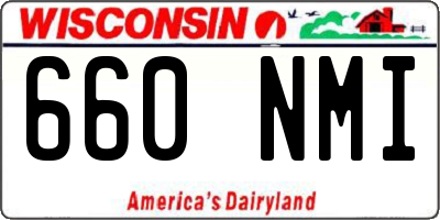 WI license plate 660NMI
