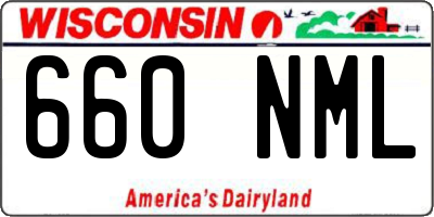 WI license plate 660NML