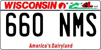 WI license plate 660NMS