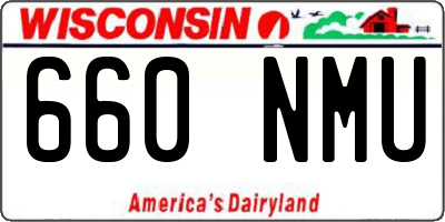 WI license plate 660NMU