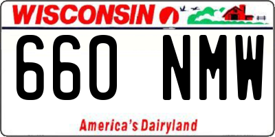 WI license plate 660NMW