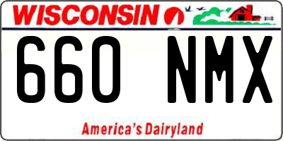 WI license plate 660NMX