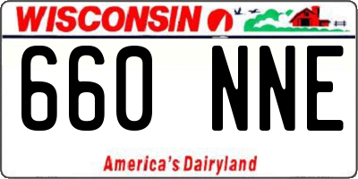 WI license plate 660NNE