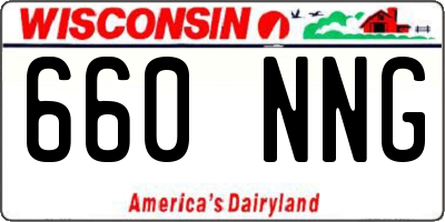 WI license plate 660NNG